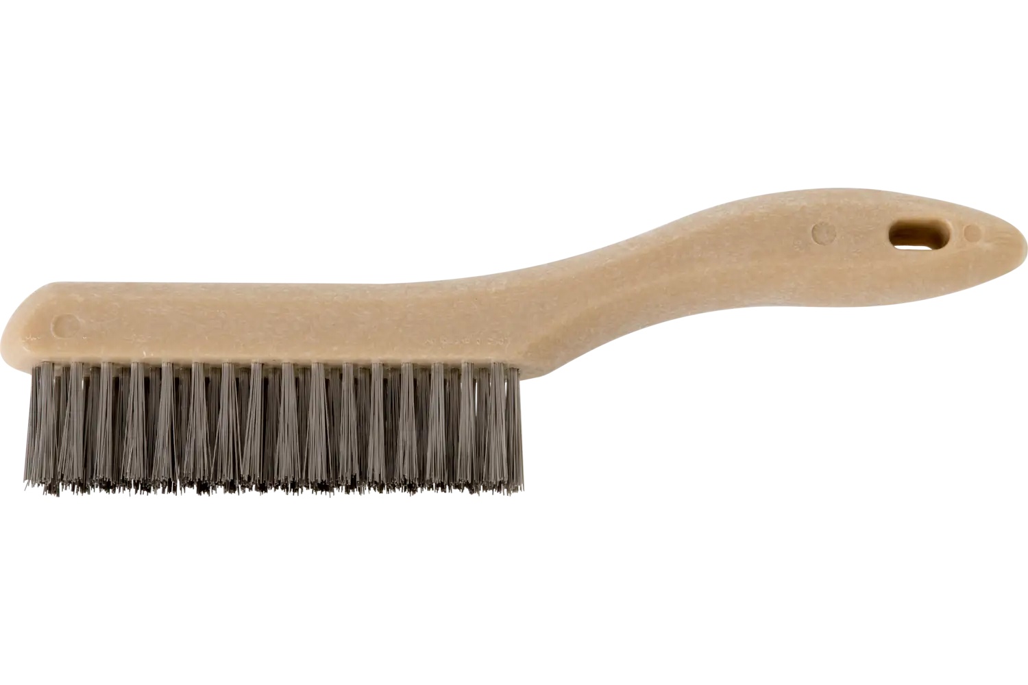 Picture of Pferd Shoe Handle Scratch Brush 4X16 Rows .012 Stainless Steel Wire Synthetic Block